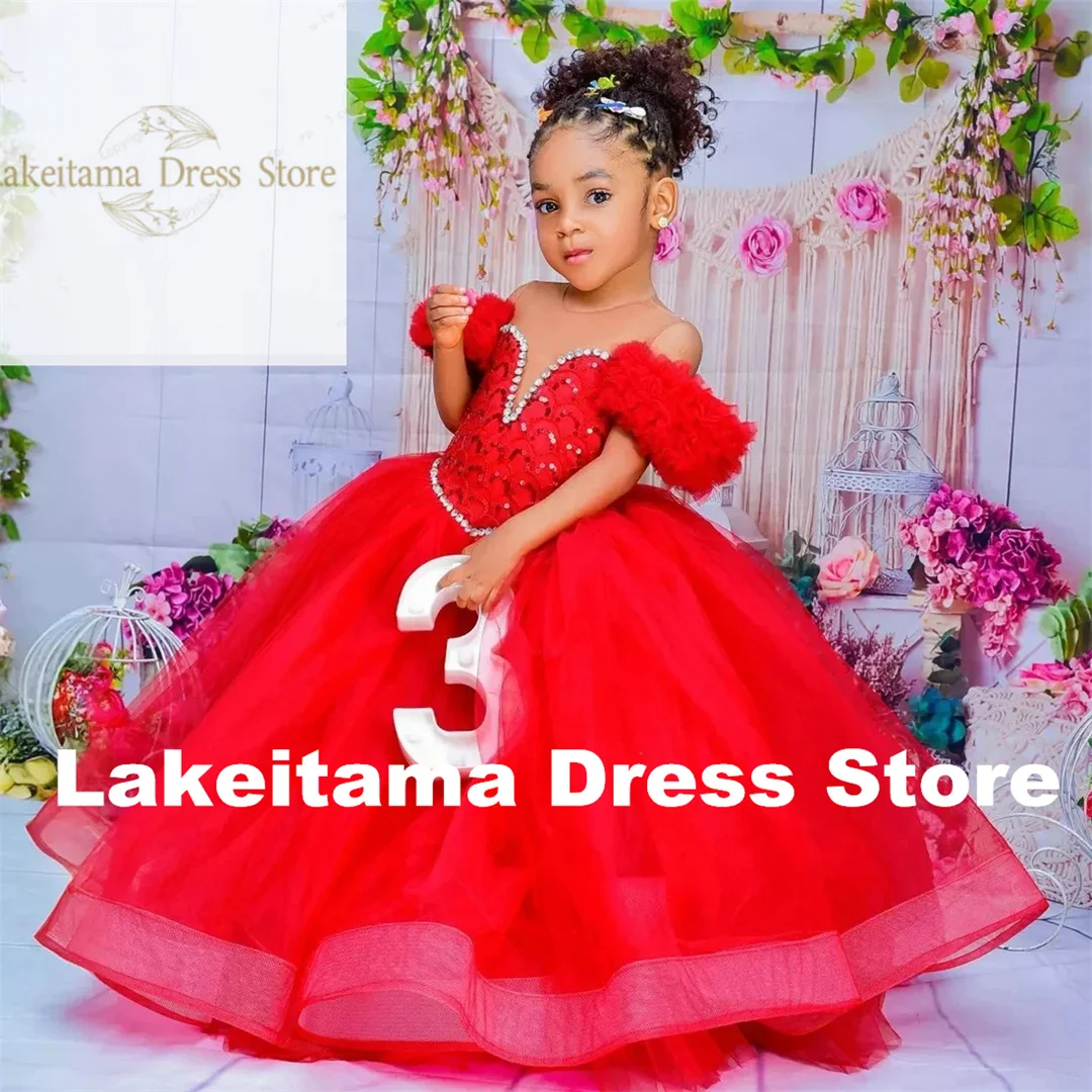 Customization Flower Girl Dresses Kids Birthday Dresses Off Shoulder Sequins Ruffles Tiered Tulle First Communion Ball Gowns for
Customization Flower Girl Dresses Kids Birthday Dresses Off Shoulder Sequins Ruffles Tiered Tulle First Communion Ball Gowns for