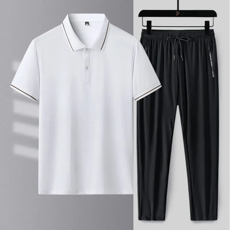 Middle Aged Men Summer Quick Dry Ice Silk Lapel Polo Pants Set Breathable Casual Sports Outfit S-4XL
Middle Aged Men Summer Quick Dry Ice Silk Lapel Polo Pants Set Breathable Casual Sports Outfit S-4XL