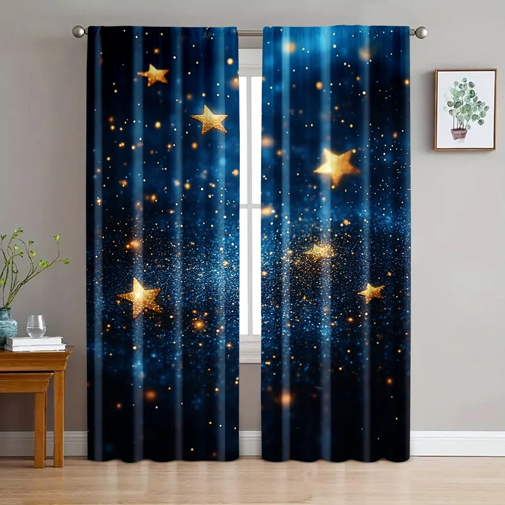 2pc, Window Drapes Starry Night Sky Machine Washable Fabric,Without Electricity summer party decorations Use for translucent
2pc, Window Drapes Starry Night Sky Machine Washable Fabric,Without Electricity summer party decorations Use for translucent