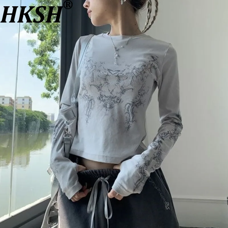 HKSH осенняя новая женская футболка с круглым воротником и длинным рукавом с принтом, универсальная уличная одежда Y2K, топы, шикарная повседневная футболка HK12133
HKSH осенняя новая женская футболка с круглым воротником и длинным рукавом с принтом, универсальная уличная одежда Y2K, топы, шикарная повседневная футболка HK12133