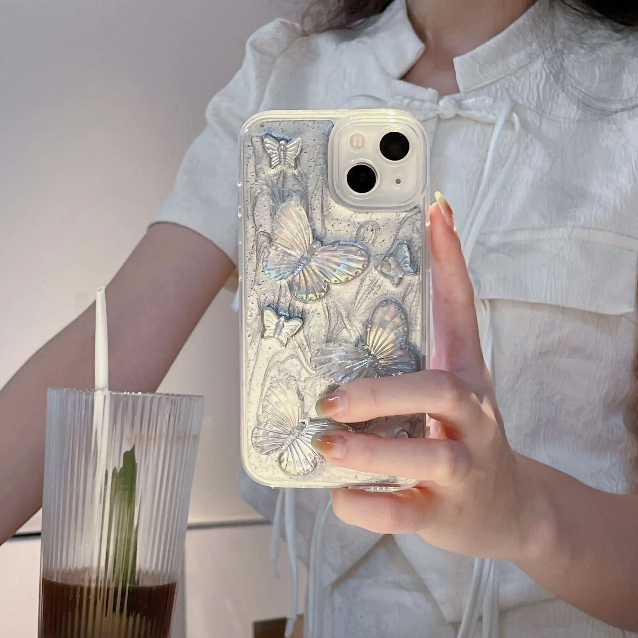 Ins Korean 3D Silver Butterfly Phone Case For iPhone 15 14 13 12 11 Pro Max XR XS 7 8 Plus Cute Soft Shockproof Back Cover
Ins Korean 3D Silver Butterfly Phone Case For iPhone 15 14 13 12 11 Pro Max XR XS 7 8 Plus Cute Soft Shockproof Back Cover