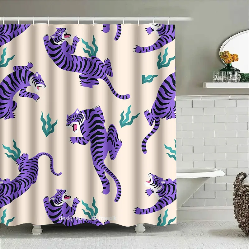 Vibrant Purple Tiger Shower Curtain Set Waterproof Fabric Bath Decoration Modern Home Bathroom Accessory for Kids Room Decoratio
Vibrant Purple Tiger Shower Curtain Set Waterproof Fabric Bath Decoration Modern Home Bathroom Accessory for Kids Room Decoratio