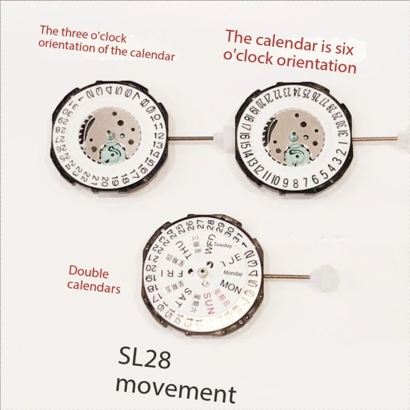 SL28 movement Chinese accessories New movement single calendar double calendar quartz movement domestic movement three needles
SL28 movement Chinese accessories New movement single calendar double calendar quartz movement domestic movement three needles