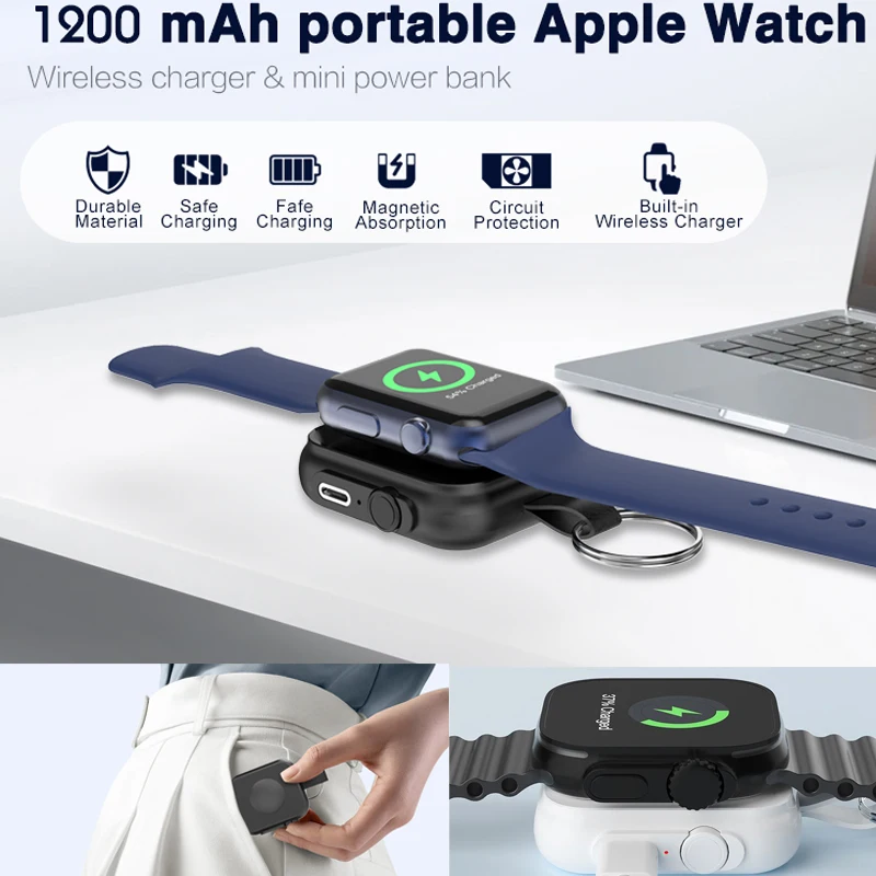1200mAh Portable Charger Power Bank For iWatch Series 10 9 8 7 SE Spare Battery Charging Powerbank Ultra 2 49 46mm 45mm 42 44mm
1200mAh Portable Charger Power Bank For iWatch Series 10 9 8 7 SE Spare Battery Charging Powerbank Ultra 2 49 46mm 45mm 42 44mm