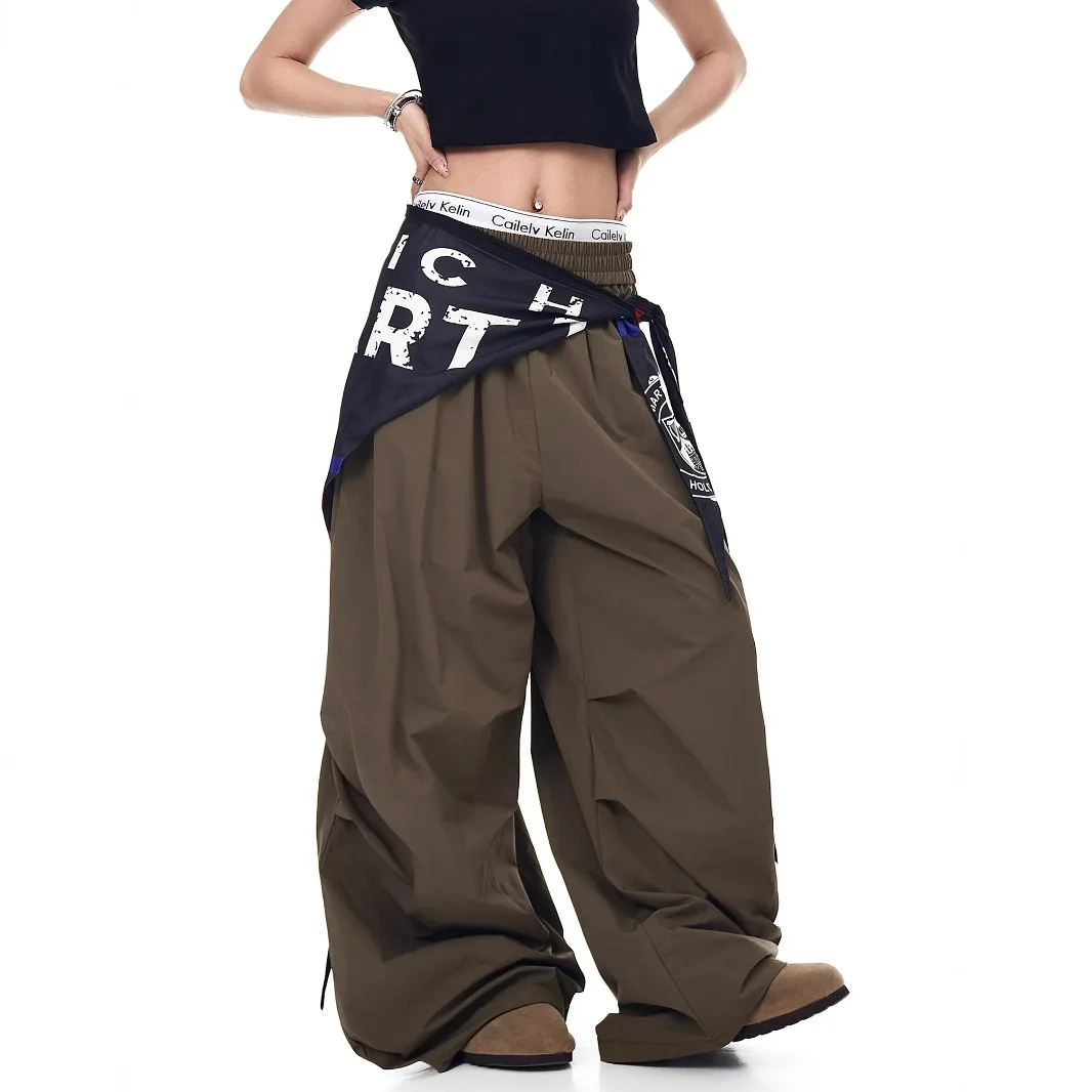 Women's Y2K Style Casual Pants New Baggy Streetwear Hip Hop Dance Trousers with Detachable Wide Leg Cargo Pants Fashion New
Women's Y2K Style Casual Pants New Baggy Streetwear Hip Hop Dance Trousers with Detachable Wide Leg Cargo Pants Fashion New
