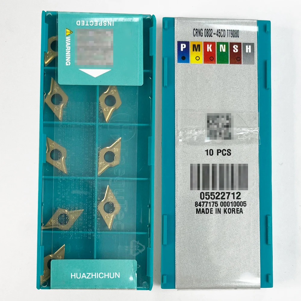 HUAZHICHUN CRNG 0802-45CD TT9080 Carbide Insert Metal Turning Tool Taegutec CNC
HUAZHICHUN CRNG 0802-45CD TT9080 Carbide Insert Metal Turning Tool Taegutec CNC