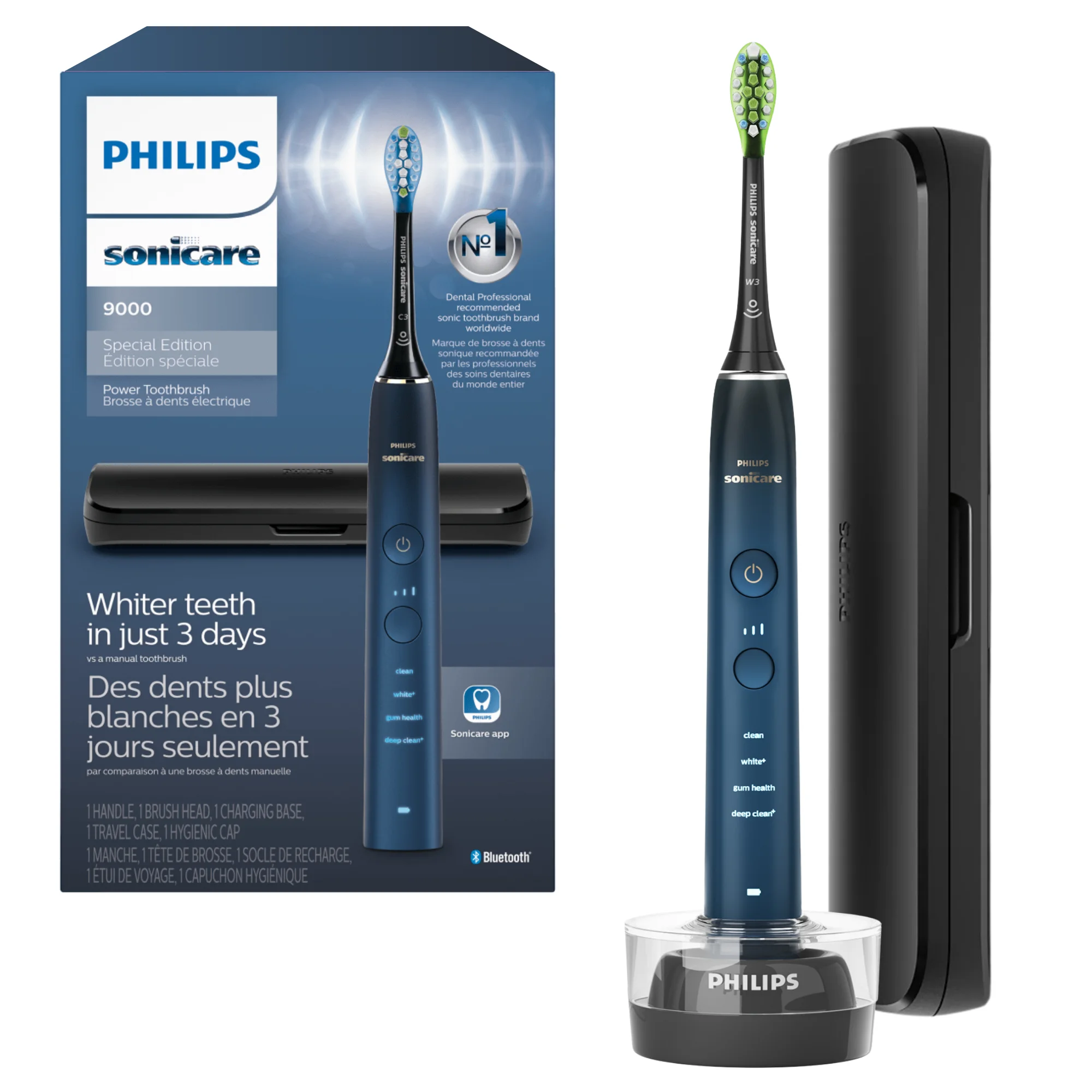 Электрическая зубная щетка Philips Sonicare серии 9000 HX9911, подключение Bluetooth, 4 режима, с подсветкой давления, дорожная коробка
Электрическая зубная щетка Philips Sonicare серии 9000 HX9911, подключение Bluetooth, 4 режима, с подсветкой давления, дорожная коробка
