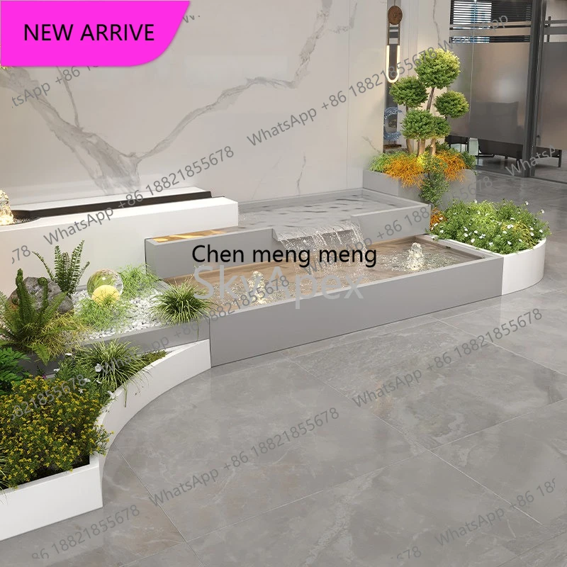 CC Finished Stainless Steel Outdoor Water Curtain Wall -Recirculating Landscape Pool with Fish Pond Flower Box for Courtyard
CC Finished Stainless Steel Outdoor Water Curtain Wall -Recirculating Landscape Pool with Fish Pond Flower Box for Courtyard
