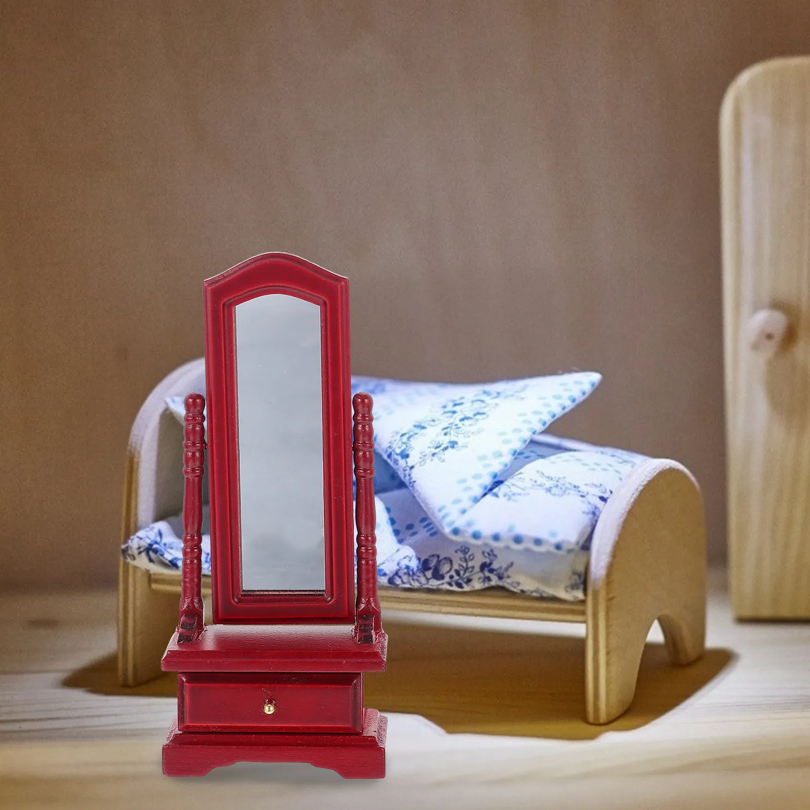 Miniature Dressing Mirror High Grade Birch Wood Fine Workmanship for Mini House Furniture Kids Room Decor Mini Furniture
Miniature Dressing Mirror High Grade Birch Wood Fine Workmanship for Mini House Furniture Kids Room Decor Mini Furniture