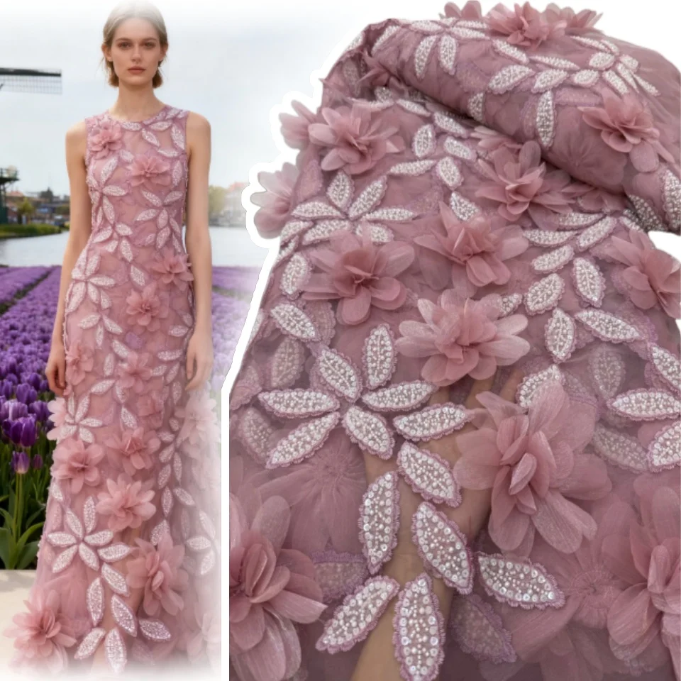 African 3D Floral Embroidered Beaded Lace Fabric 2026 Nigerian Sequined Lace Fabric Suitable for Wedding Dresses 5 Yards 1903
African 3D Floral Embroidered Beaded Lace Fabric 2026 Nigerian Sequined Lace Fabric Suitable for Wedding Dresses 5 Yards 1903