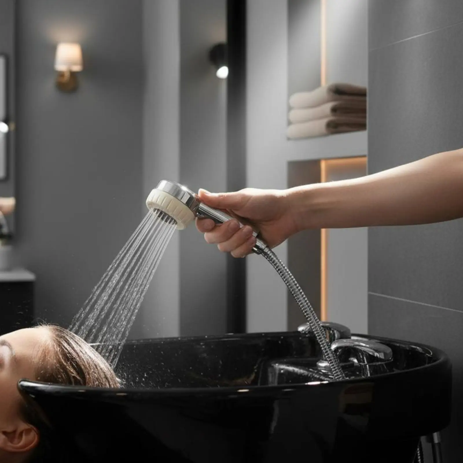 Shampoo Sprayer High Pressure Salon Shower Head Salon Shampoo Bowl Spray Head Easy to Install Bathroom Fixture Water-Saving
Shampoo Sprayer High Pressure Salon Shower Head Salon Shampoo Bowl Spray Head Easy to Install Bathroom Fixture Water-Saving