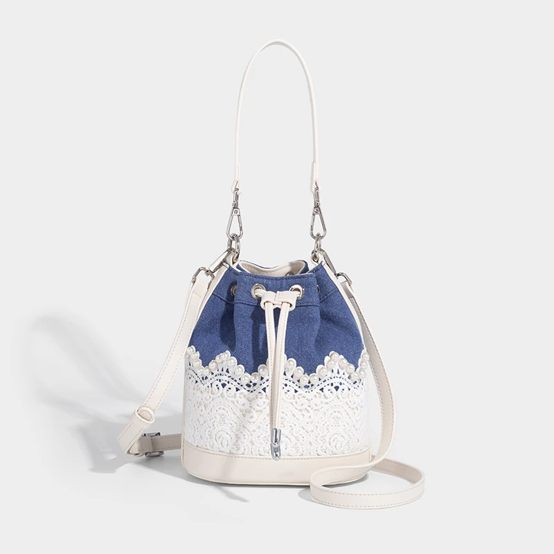 Women's new fashion Korean denim lace bucket bag 2025 women's holiday beach bag cross-country handbag portable crossbody bag
Women's new fashion Korean denim lace bucket bag 2025 women's holiday beach bag cross-country handbag portable crossbody bag