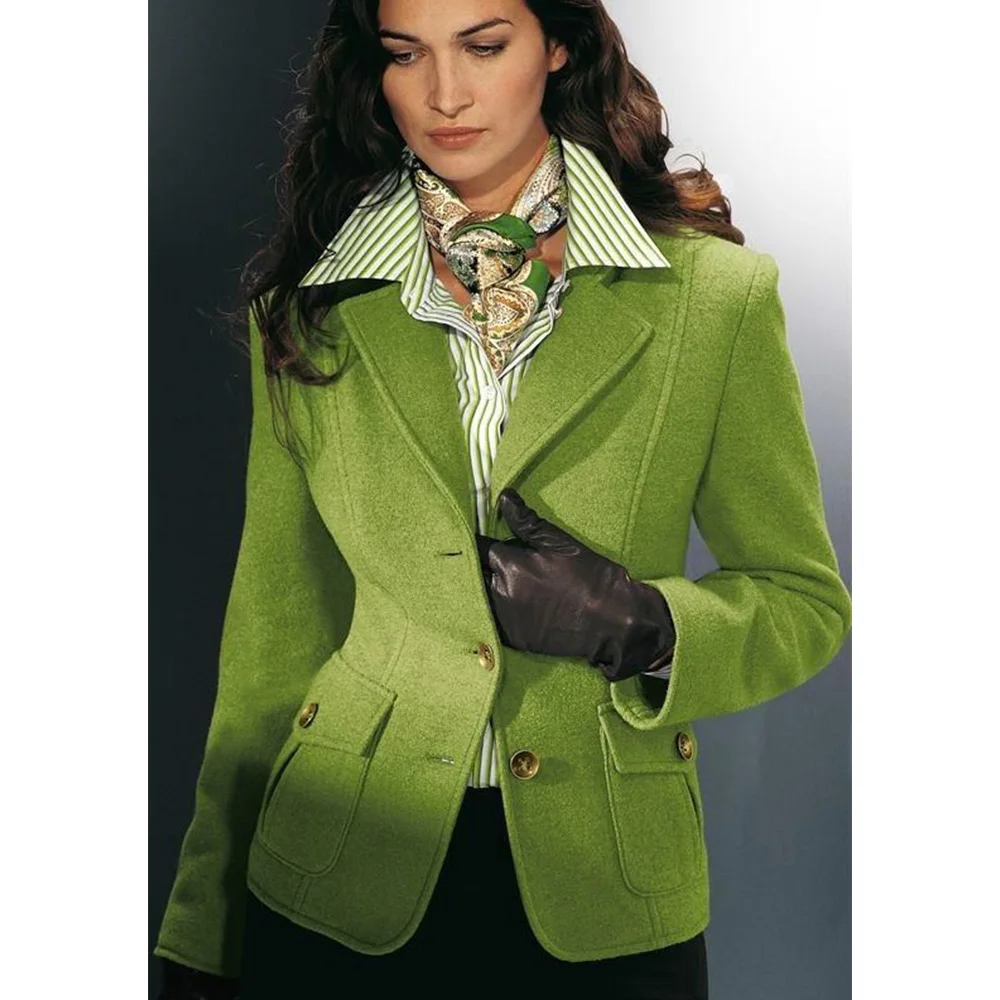 Women's Woolen Cashmere Jacket Autumn and Winter Single-breasted Jacket Slim Fashion Comfortable Casual Jacket Woman Clothes
Women's Woolen Cashmere Jacket Autumn and Winter Single-breasted Jacket Slim Fashion Comfortable Casual Jacket Woman Clothes