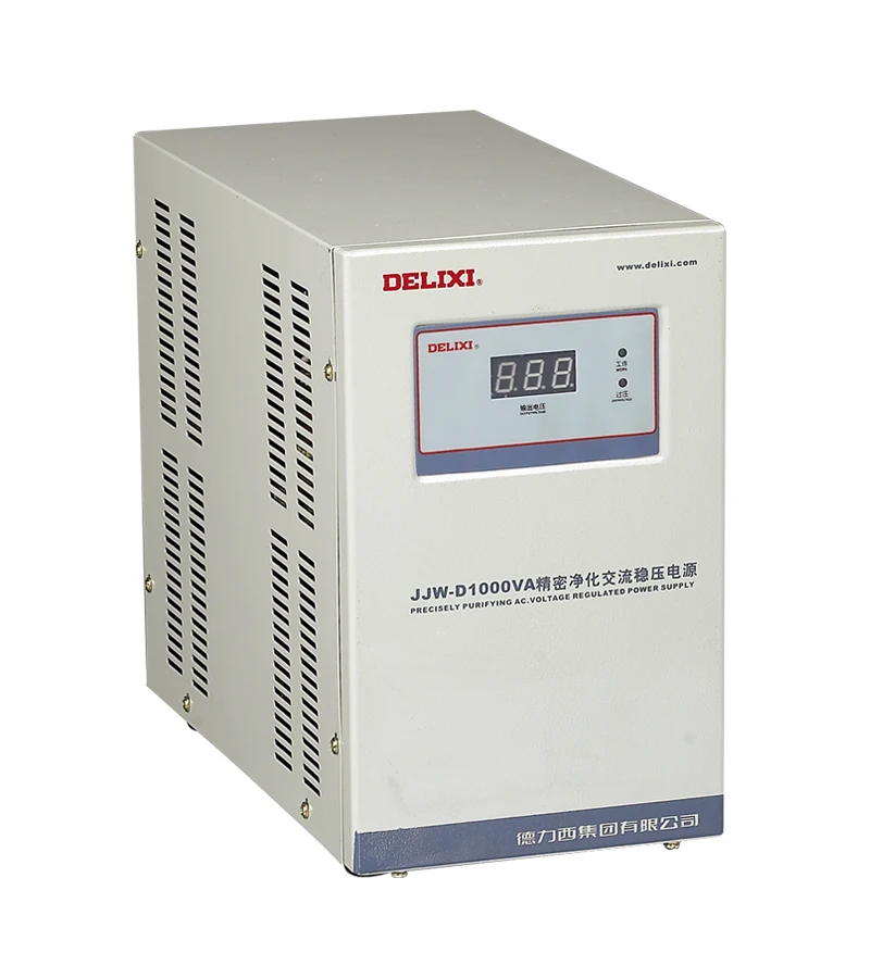 DELIXI Single Phase Voltage Regulator JJW-D1000VA High-precision Purification AC Voltage Stabilizer for Scientific Research&test
DELIXI Single Phase Voltage Regulator JJW-D1000VA High-precision Purification AC Voltage Stabilizer for Scientific Research&test