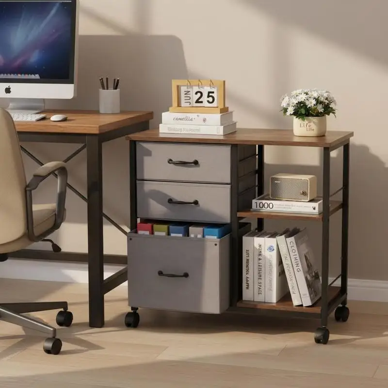 Free Shipping-Steel Document Storage Cart 16"x15"x28" For Home Office Study Bedroom, 3 Fabric Drawers 2 Open Shelves Vertical Organization Wheels Letter A4 Legal Size Brown
Free Shipping-Steel Document Storage Cart 16"x15"x28" For Home Office Study Bedroom, 3 Fabric Drawers 2 Open Shelves Vertical Organization Wheels Letter A4 Legal Size Brown