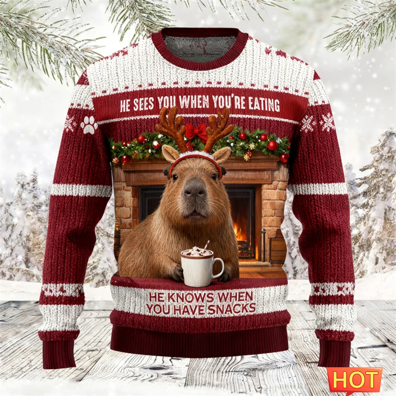Capybara Ugly Christmas Sweater Men Women Cute Xmas Party Wear Holiday Pullover Festive Family Matching Outfit Gifts Christmas
Capybara Ugly Christmas Sweater Men Women Cute Xmas Party Wear Holiday Pullover Festive Family Matching Outfit Gifts Christmas