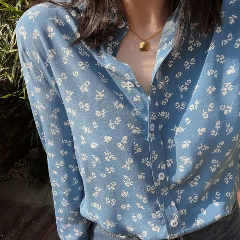 Femme Spring Summer Korean Fashion Printing Polo Collar Women Shirts Simplicity Floral All-match Cotton Appear Thin Long Sleeve
Femme Spring Summer Korean Fashion Printing Polo Collar Women Shirts Simplicity Floral All-match Cotton Appear Thin Long Sleeve