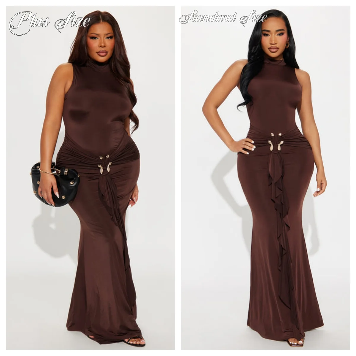 Plus-Size Women Halter Evening Party Dress Backless Chic Ruched Wrap Hips Cocktail Gowns Slim Bodycon Long Dresses
Plus-Size Women Halter Evening Party Dress Backless Chic Ruched Wrap Hips Cocktail Gowns Slim Bodycon Long Dresses