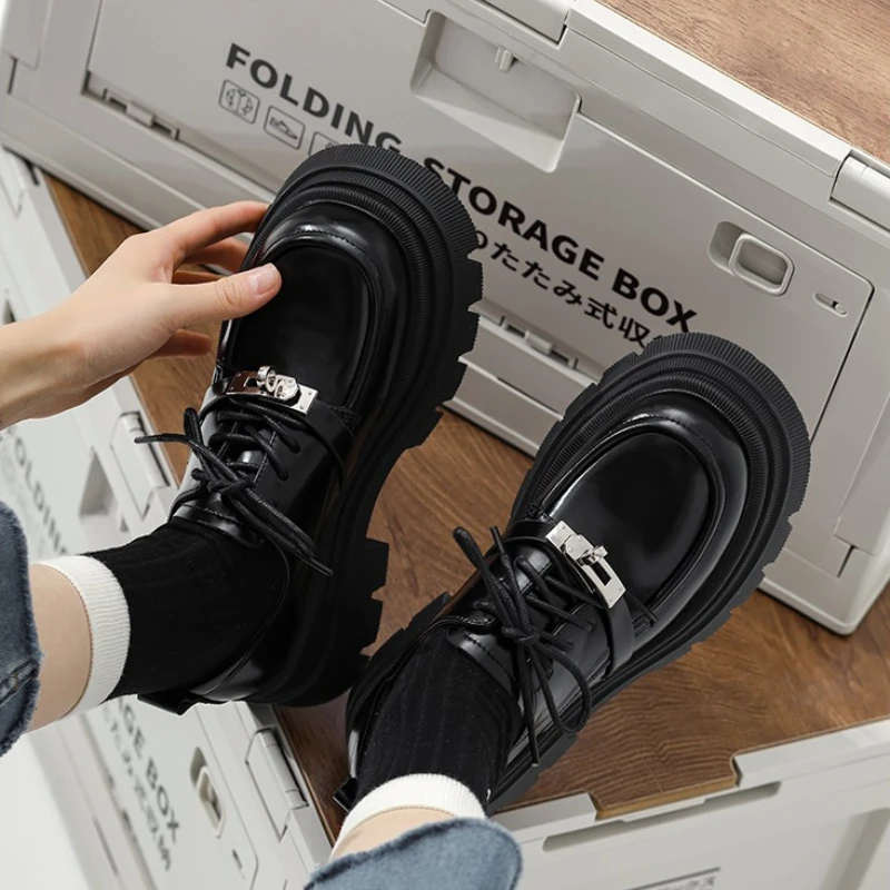 2025 Women Spring New Black Platform Flats Shoes Women Loafers Slip on Boat Shoes Designer Casual Leather Oxfords
2025 Women Spring New Black Platform Flats Shoes Women Loafers Slip on Boat Shoes Designer Casual Leather Oxfords