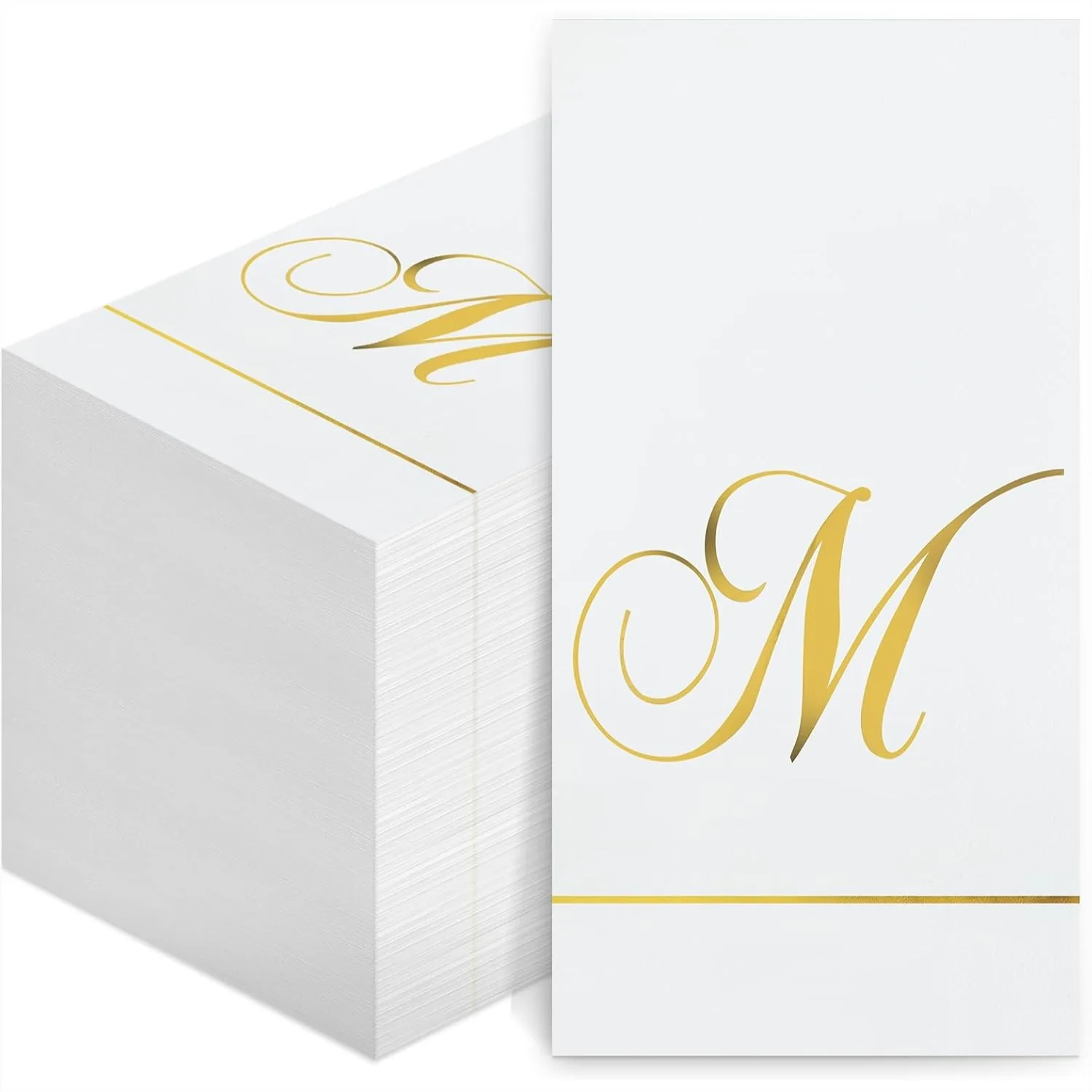 Monogram Guest Napkins 100 Pcs Gold Letter Paper Towels Disposable Elegant Dinner Napkins for Wedding Bridal Shower Birthday
Monogram Guest Napkins 100 Pcs Gold Letter Paper Towels Disposable Elegant Dinner Napkins for Wedding Bridal Shower Birthday