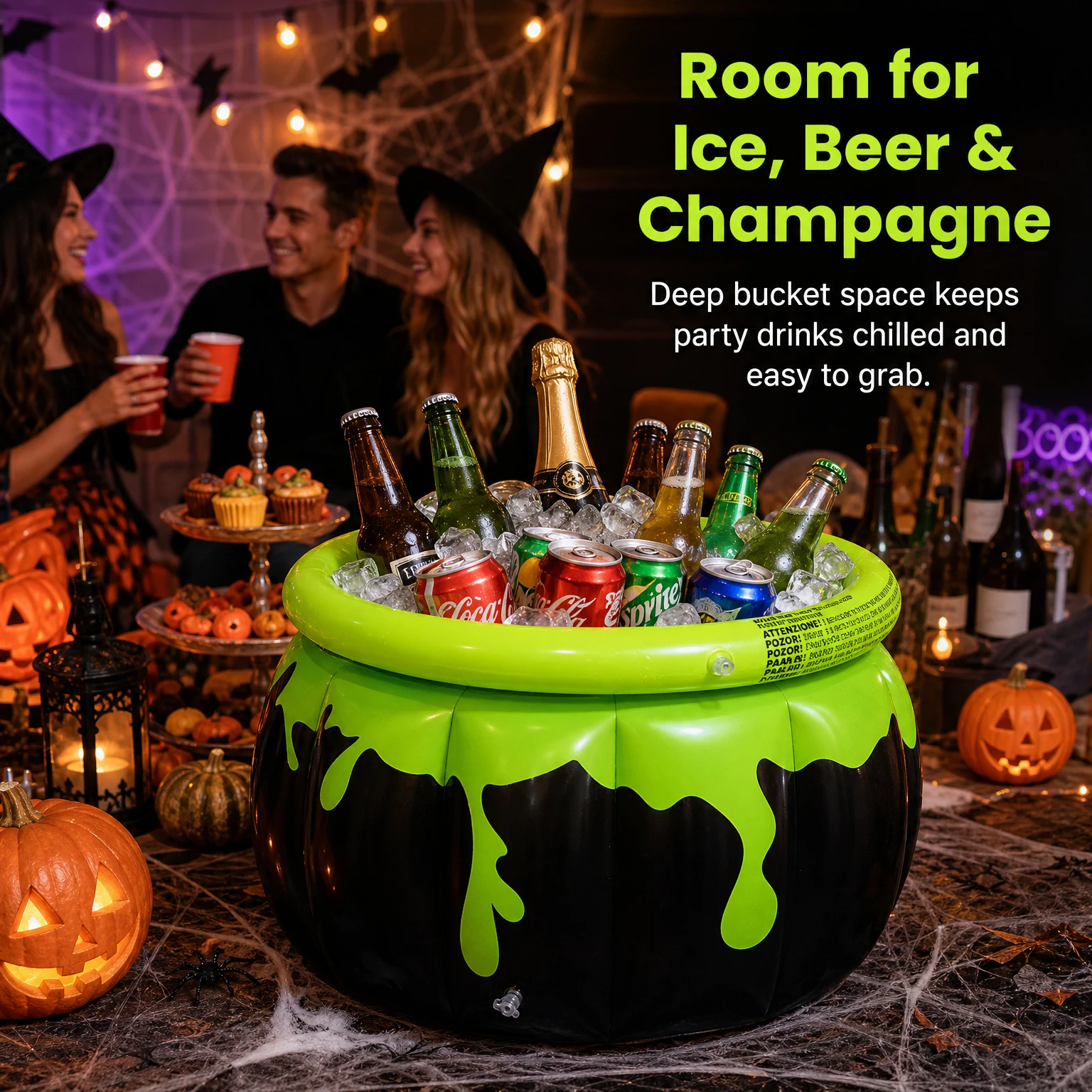 Portable Foldable Witch Shaped Inflatable Ice Bucket Waterproof Cold Drink Container For Halloween Birthday Home Bar Party
Portable Foldable Witch Shaped Inflatable Ice Bucket Waterproof Cold Drink Container For Halloween Birthday Home Bar Party