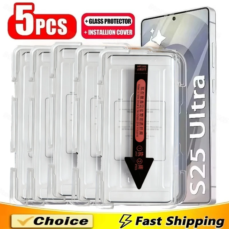 5PCS Fingerprint Unlock Screen Protectors For Samsung S25 S26 Ultra S23 S22 Plus S24 FE Edge HD Tempered Glass Film
5PCS Fingerprint Unlock Screen Protectors For Samsung S25 S26 Ultra S23 S22 Plus S24 FE Edge HD Tempered Glass Film