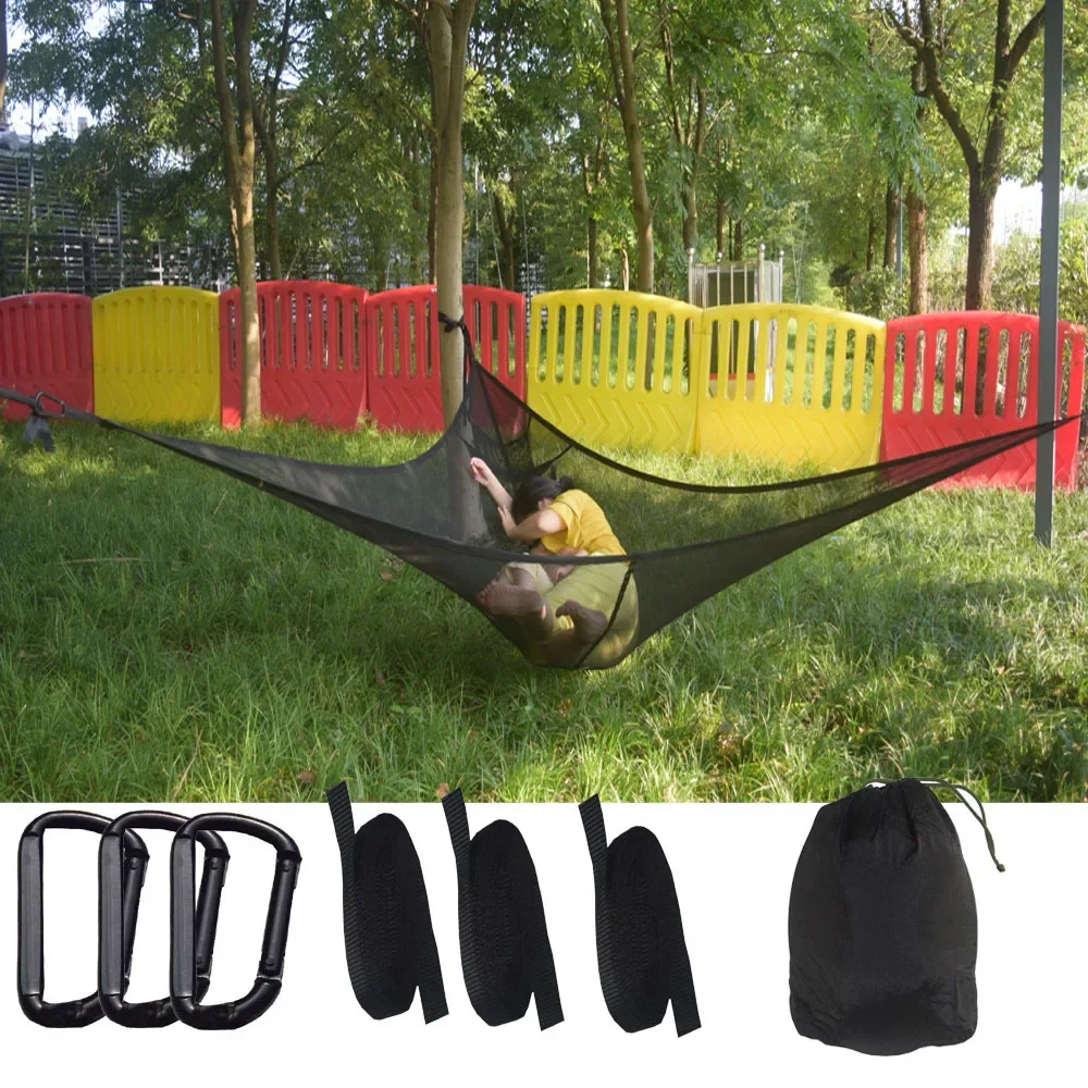 Multi-person hammock triangle outdoor aerial camping tree tent, family camping aerial hammock supplies accessories3*3*3M
Multi-person hammock triangle outdoor aerial camping tree tent, family camping aerial hammock supplies accessories3*3*3M