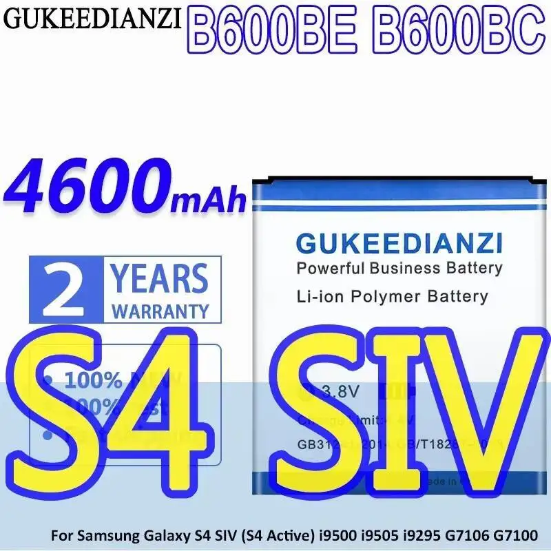 Mobile Phone Battery B600BE B600BC 4600Mah For Samsung Galaxy S4 Siv Active I9500 I9505 I9295 G7106 G7100
Mobile Phone Battery B600BE B600BC 4600Mah For Samsung Galaxy S4 Siv Active I9500 I9505 I9295 G7106 G7100