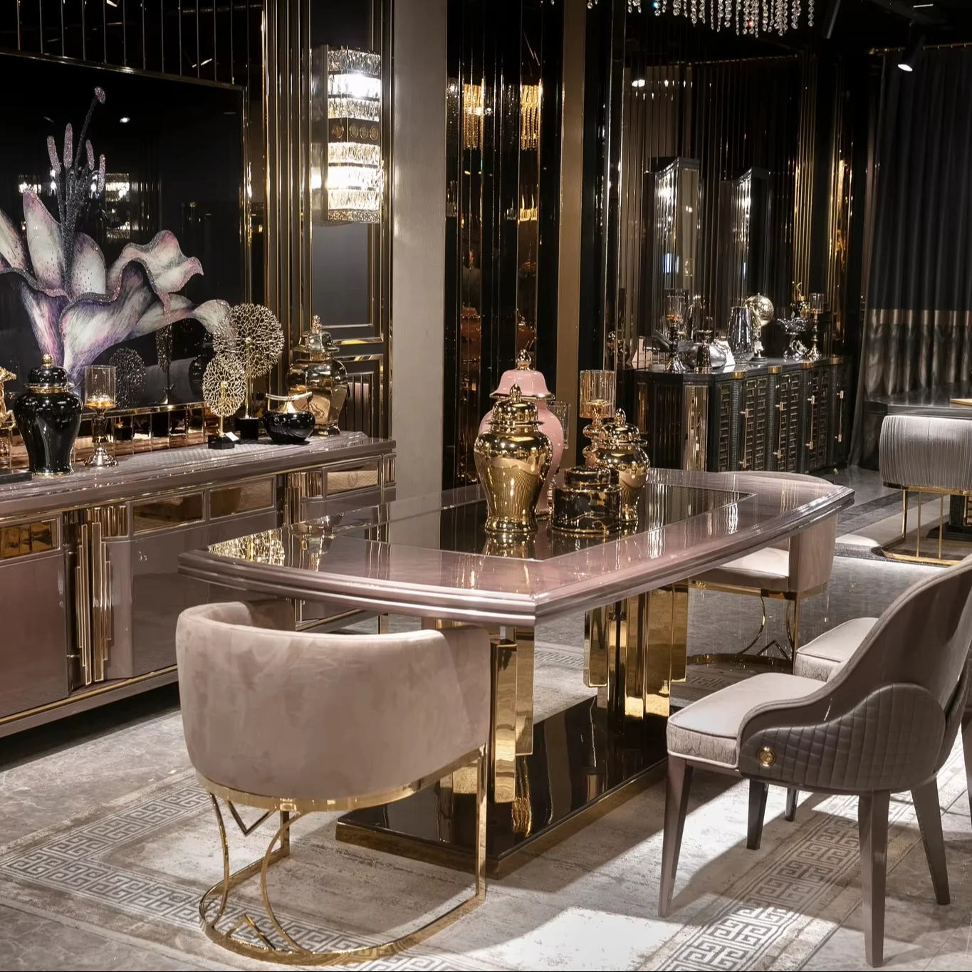 Обеденный стол с металлическим каркасом во французском дизайне, современный классический кухонный обеденный стол, набор стульев 8
Обеденный стол с металлическим каркасом во французском дизайне, современный классический кухонный обеденный стол, набор стульев 8