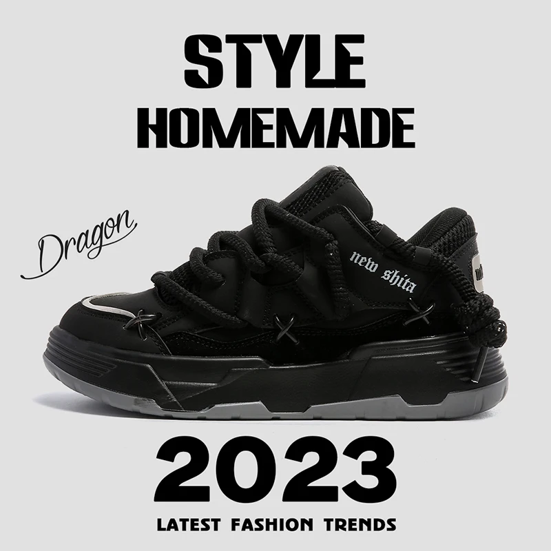 Dad's shoes men's spring and summer couple's new black versatile thick sole height increasing sports and leisure shoes women
Dad's shoes men's spring and summer couple's new black versatile thick sole height increasing sports and leisure shoes women