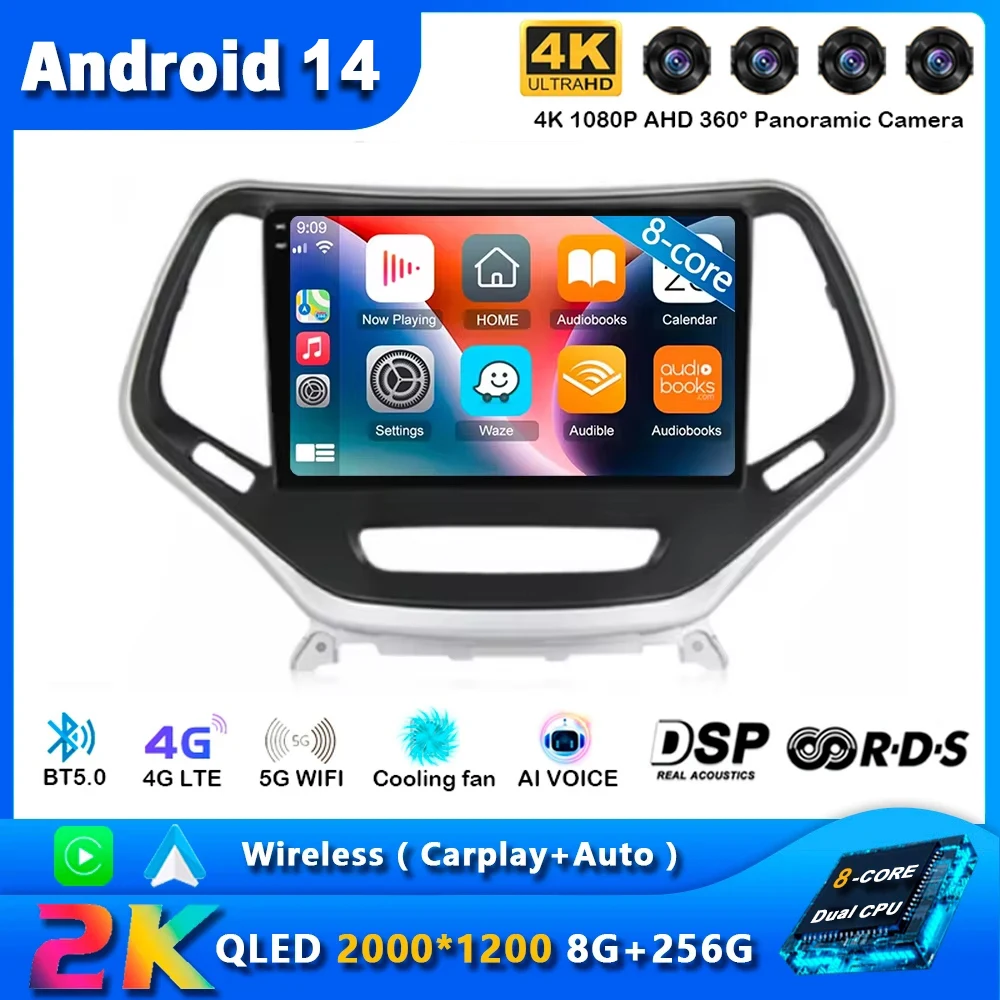 Car Android 14 For Jeep Cherokee 5 KL 2014 - 2018 Auto Radio Multimedia Video Player Navigation GPS carplay No 2din DVD 4G Wifi
Car Android 14 For Jeep Cherokee 5 KL 2014 - 2018 Auto Radio Multimedia Video Player Navigation GPS carplay No 2din DVD 4G Wifi