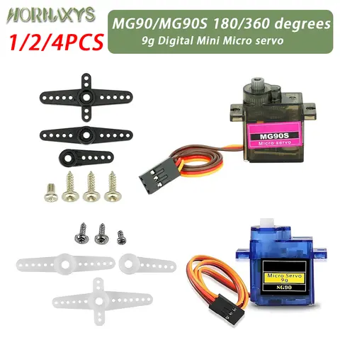 SG90 MG90S 9g Digital Mini Micro Servo 180/360 Degree for Rc Helicopter Airplane Mini Boat Car MG90 9G Trex 450 RC Robot