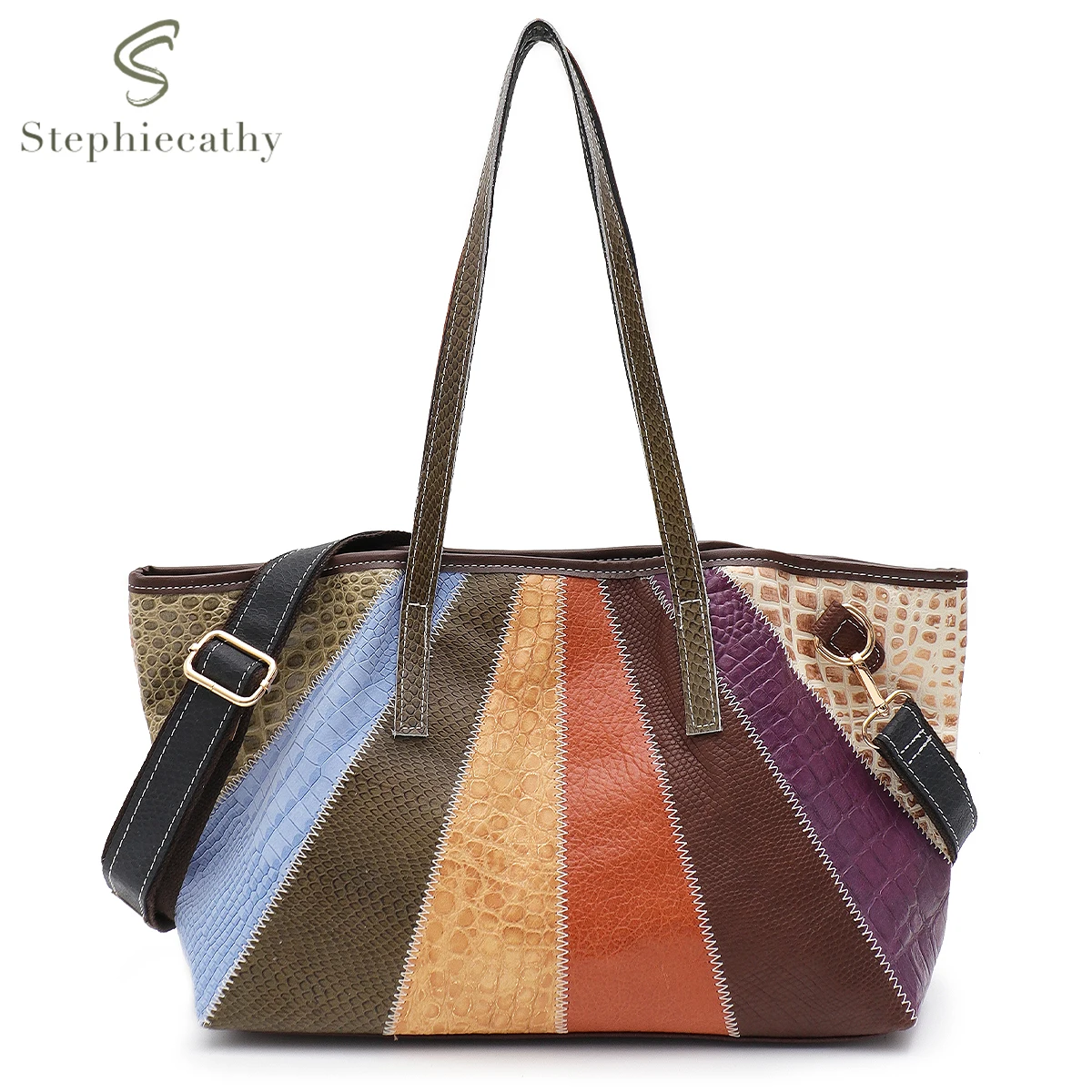 SC Women's Random Colorful Real Leather Handbag Cowhide Patchwork Top-handle Large Tote Fits 13’ Laptop Vintage Shoulder Bag
SC Women's Random Colorful Real Leather Handbag Cowhide Patchwork Top-handle Large Tote Fits 13’ Laptop Vintage Shoulder Bag