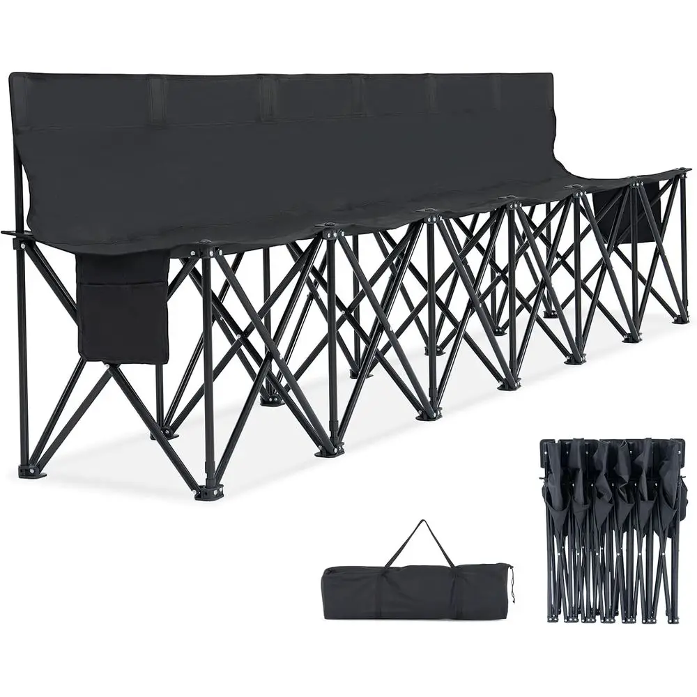 6-Seat Portable Soccer Benches for Teams, Ideal for Sideline, Camping, Outdoor Sports Events with Carry Bag
6-Seat Portable Soccer Benches for Teams, Ideal for Sideline, Camping, Outdoor Sports Events with Carry Bag