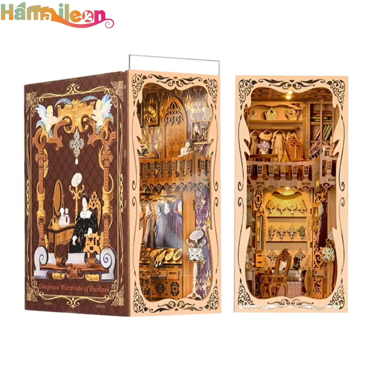 Набор книжных уголок Hamaileon, кукольный домик, книжный домик, 3D деревянная головоломка, уголок, книжная полка, вставка со светом (гардероб герцогини)
Набор книжных уголок Hamaileon, кукольный домик, книжный домик, 3D деревянная головоломка, уголок, книжная полка, вставка со светом (гардероб герцогини)