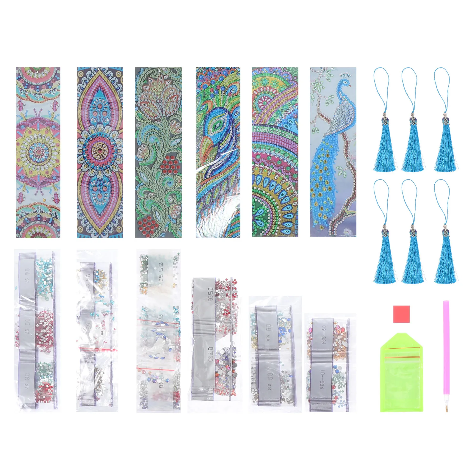DIY Beaded Bookmarks Tassel Resin Rhinestone Reading Labels Gifts 5D Effects Dazzling Beads Beautiful H made
DIY Beaded Bookmarks Tassel Resin Rhinestone Reading Labels Gifts 5D Effects Dazzling Beads Beautiful H made
