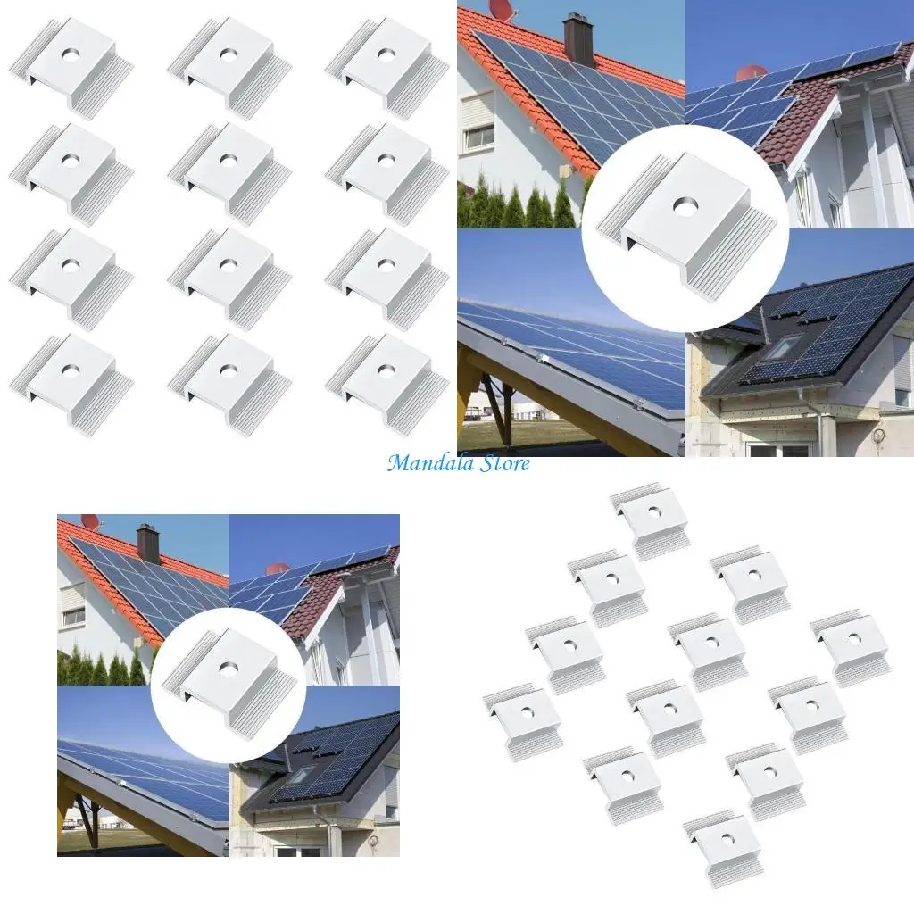 U2JC 12pcs Solar Panel Clamps Sturdy Aluminum Alloy for Roof and Ground Systems
U2JC 12pcs Solar Panel Clamps Sturdy Aluminum Alloy for Roof and Ground Systems