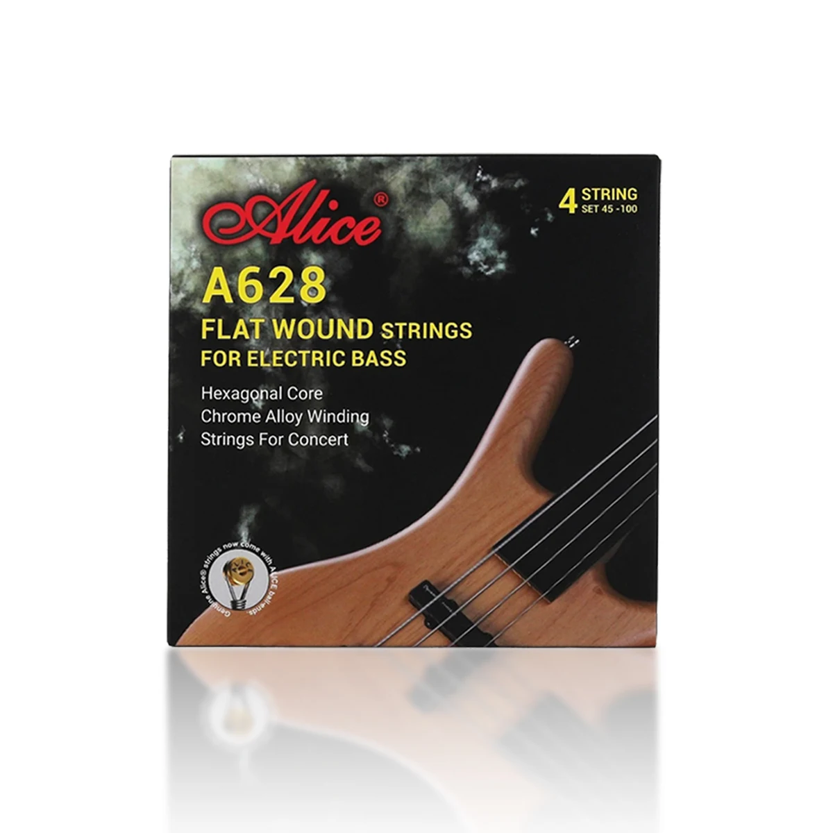Alice A628-M Fretless Bass Strings – 45/65/80/100, Chrome Alloy Winding,Hex Steel Core, Smooth&Warm, for 4-String Electric Bass
Alice A628-M Fretless Bass Strings – 45/65/80/100, Chrome Alloy Winding,Hex Steel Core, Smooth&Warm, for 4-String Electric Bass