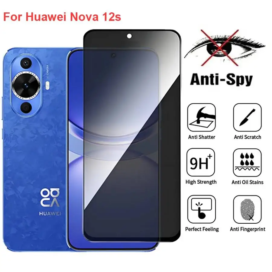 Nova 12S Anti Spy Privacy Tempered Glass Protector Compatible For Huawei Nova12s Full Cover Screen Phone Film
Nova 12S Anti Spy Privacy Tempered Glass Protector Compatible For Huawei Nova12s Full Cover Screen Phone Film