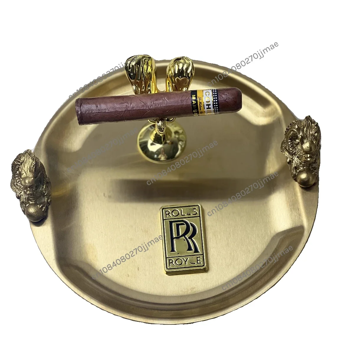 Ashtray R Logo Small Gold Statue Cigar Cylinder Bar Club Car Yacht Cigar Bar Mansion Decoration Ornaments
Ashtray R Logo Small Gold Statue Cigar Cylinder Bar Club Car Yacht Cigar Bar Mansion Decoration Ornaments