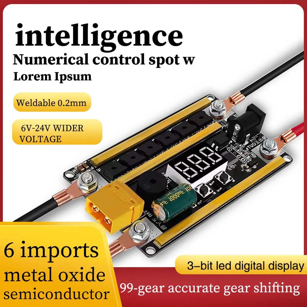 99-Gear Spot Welder Control Board 0.1-0.2mm Ni Sheet 2400A Max 8-24V DIY for 18650/Car Battery CE RoHS w/Intelligent CNC
99-Gear Spot Welder Control Board 0.1-0.2mm Ni Sheet 2400A Max 8-24V DIY for 18650/Car Battery CE RoHS w/Intelligent CNC