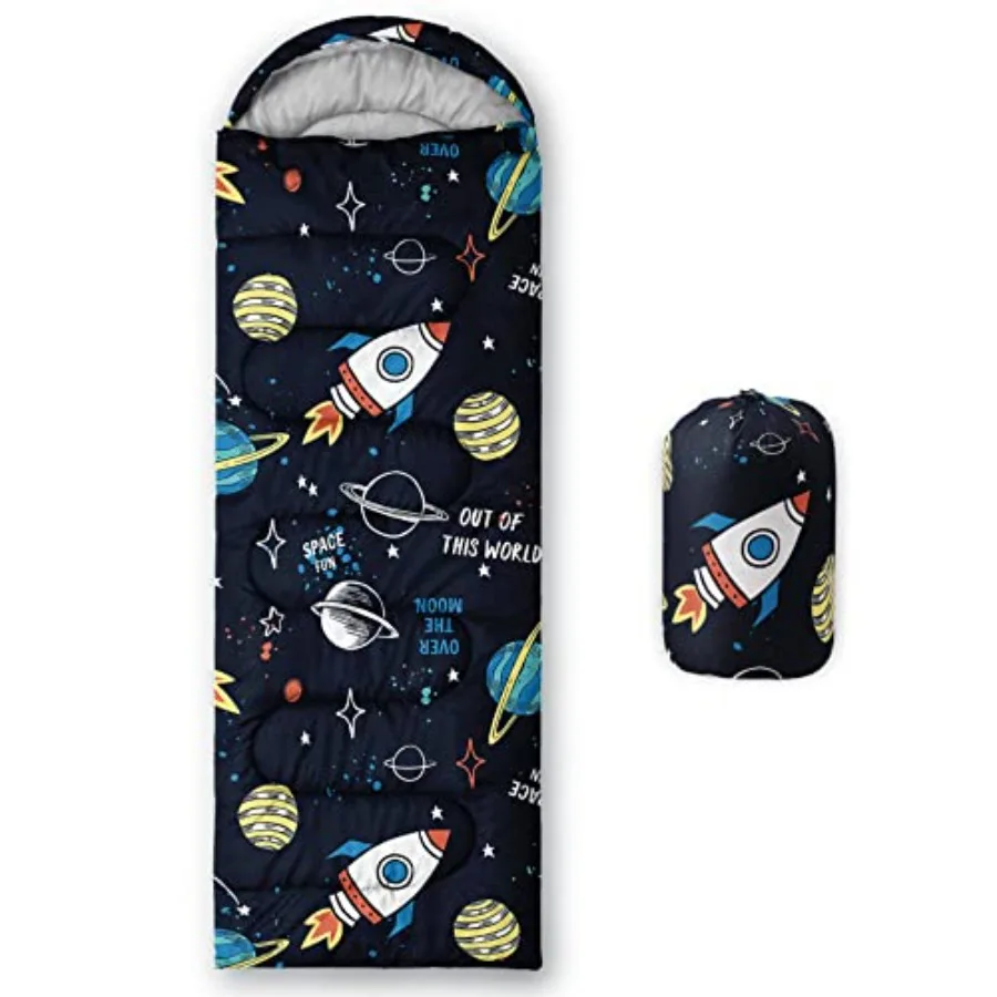 Sleeping Bag for Boys GirlsRocket Moon Print-Lightweight Warm Portable Outdoor Indoor-Waterproof Cold Weather Resistant Sleepin
Sleeping Bag for Boys GirlsRocket Moon Print-Lightweight Warm Portable Outdoor Indoor-Waterproof Cold Weather Resistant Sleepin