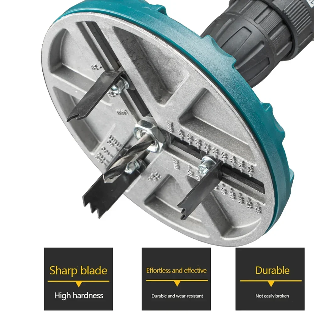 Circular Saw for Drill 45-130mm Multifunctional Adjustable Universal Woodworking Hole Opener Aluminum Plate Drilling Bit Tool
Circular Saw for Drill 45-130mm Multifunctional Adjustable Universal Woodworking Hole Opener Aluminum Plate Drilling Bit Tool