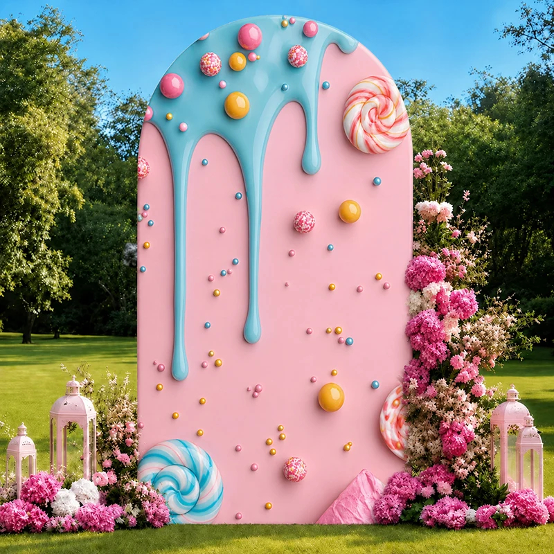 Colorful Candy Themed Arch Backdrop Cover Pink Blue Lollipop Elastic Cover for Baby Shower Birthday Party Photo Booth Decoration
Colorful Candy Themed Arch Backdrop Cover Pink Blue Lollipop Elastic Cover for Baby Shower Birthday Party Photo Booth Decoration
