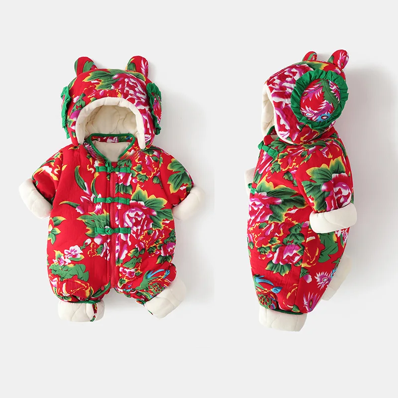 2025 Northeast big flower cotton-padded jacket baby winter one-piece cotton-padded clothes one-year-old baby clothes winter clot 
2025 Northeast big flower cotton-padded jacket baby winter one-piece cotton-padded clothes one-year-old baby clothes winter clot