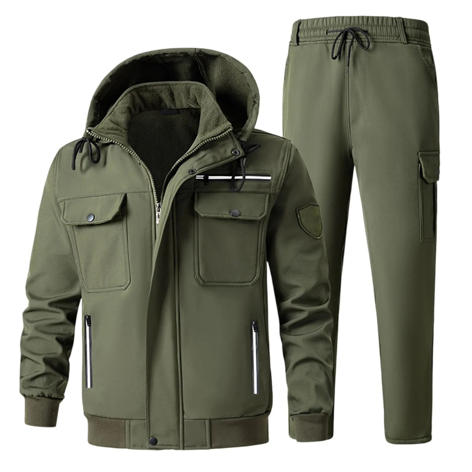 Outdoor Winter Thick Woolen Workwear Set Men Cold Proof Warm Jacket+Drawstring Pant 2-pcs Waterproof Work Labor Protection Suit
Outdoor Winter Thick Woolen Workwear Set Men Cold Proof Warm Jacket+Drawstring Pant 2-pcs Waterproof Work Labor Protection Suit