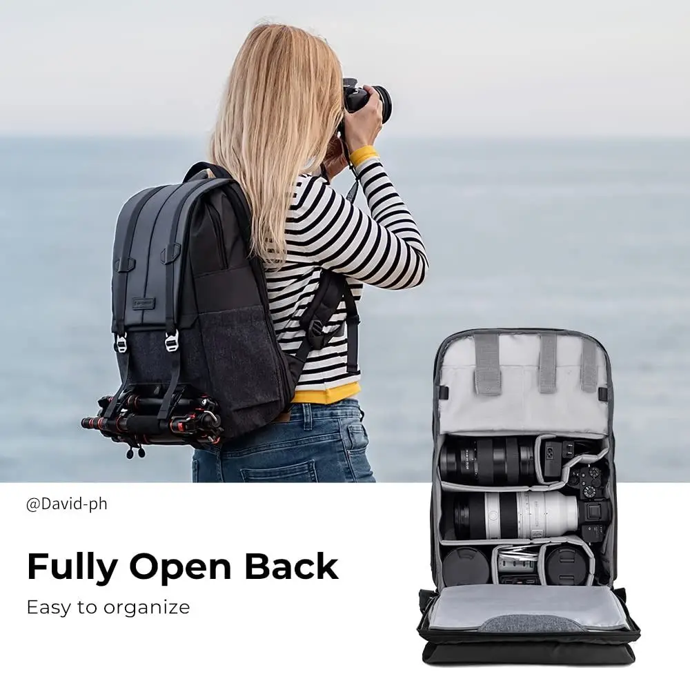 Nylon Camera Backpack Shockproof Water-Resistant DSLR Camera Bags Large Capacity Padded Compartments Laptop Sleeve Travel Use
Nylon Camera Backpack Shockproof Water-Resistant DSLR Camera Bags Large Capacity Padded Compartments Laptop Sleeve Travel Use