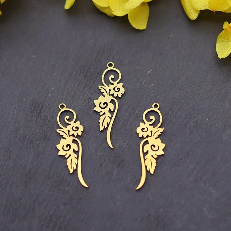 3pcs DIY Vintage Tassels Earring Filigree Flower Leaf Stainless Steel Pendant Charms for Jewelry Making Necklace Craft Supplies
3pcs DIY Vintage Tassels Earring Filigree Flower Leaf Stainless Steel Pendant Charms for Jewelry Making Necklace Craft Supplies