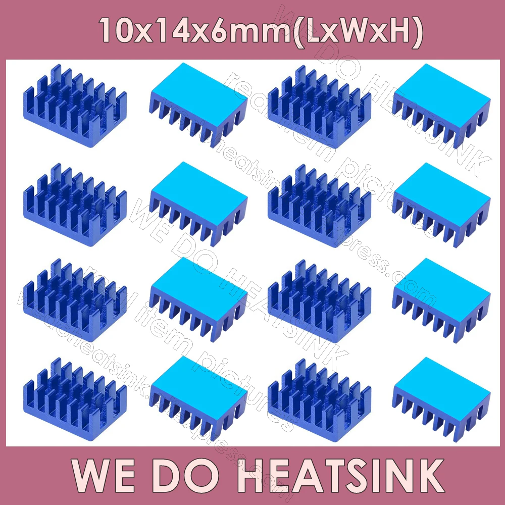 WE DO HEATSINK 10x14x6mm Without or With Thermal Pad Blue Slotted Aluminum Heat Sink IC Memory Ram Chip Heatsink Cooling Cooler
WE DO HEATSINK 10x14x6mm Without or With Thermal Pad Blue Slotted Aluminum Heat Sink IC Memory Ram Chip Heatsink Cooling Cooler
