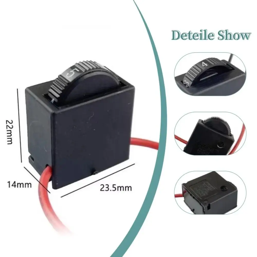 6 Speed Regulation Controller Switch AC220V 12A 250V Electric Grinder Switch Power Tool Controller
6 Speed Regulation Controller Switch AC220V 12A 250V Electric Grinder Switch Power Tool Controller